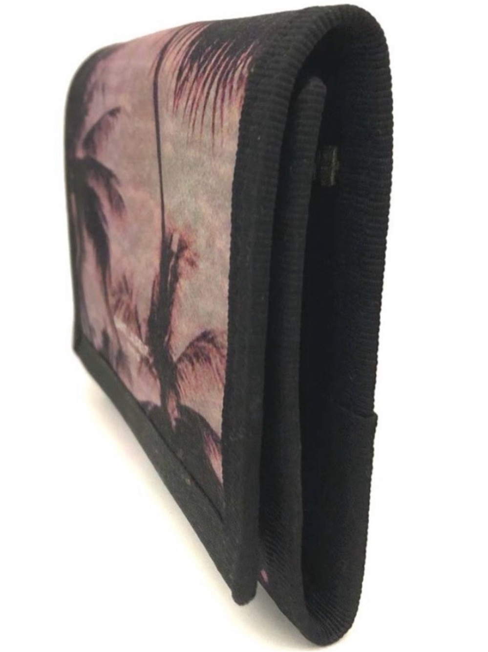 🩷♥️🖤 Saint Laurent Palm Tree Nylon Chain Trifold Wallet MultiColor🖤♥️🩷 - Picture 4 of 7